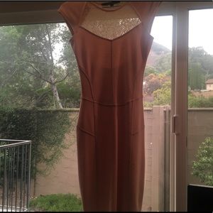 French Connection tight light pink dress